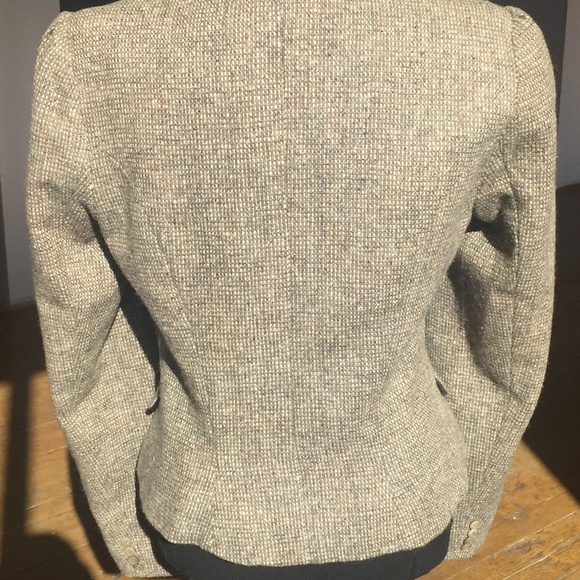Custom made high waisted tweed vintage cottagecore beige and brown jacket - Picture 8 of 11